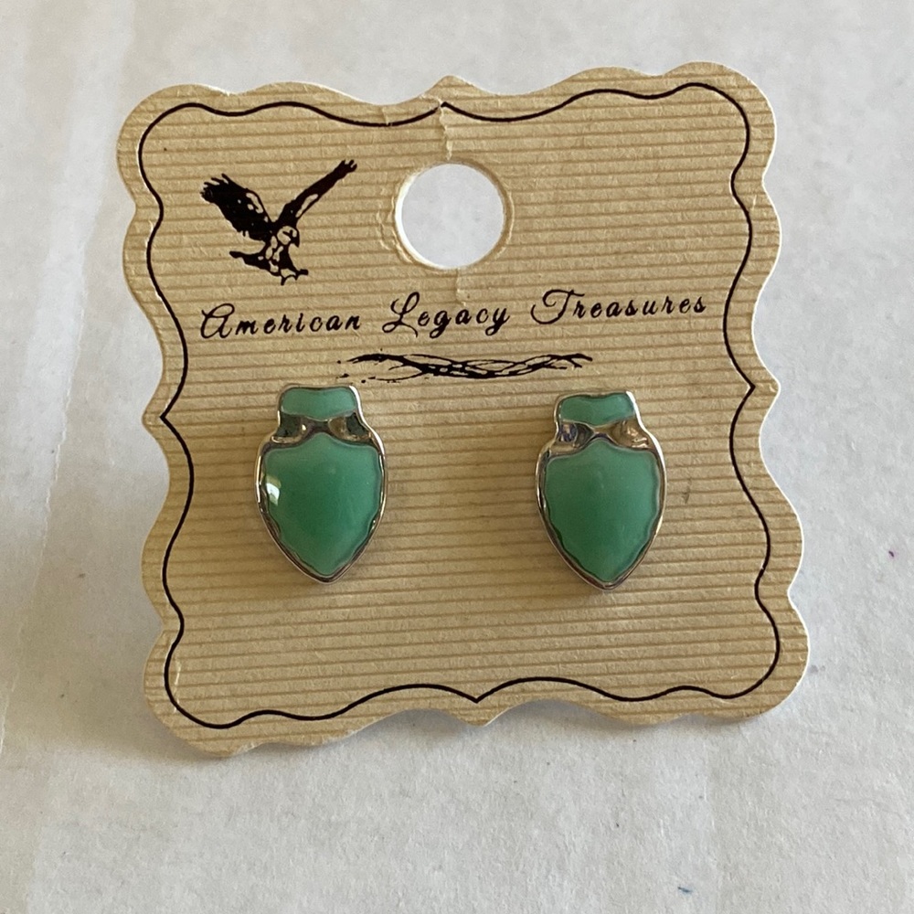 Turquoise and silver earrings